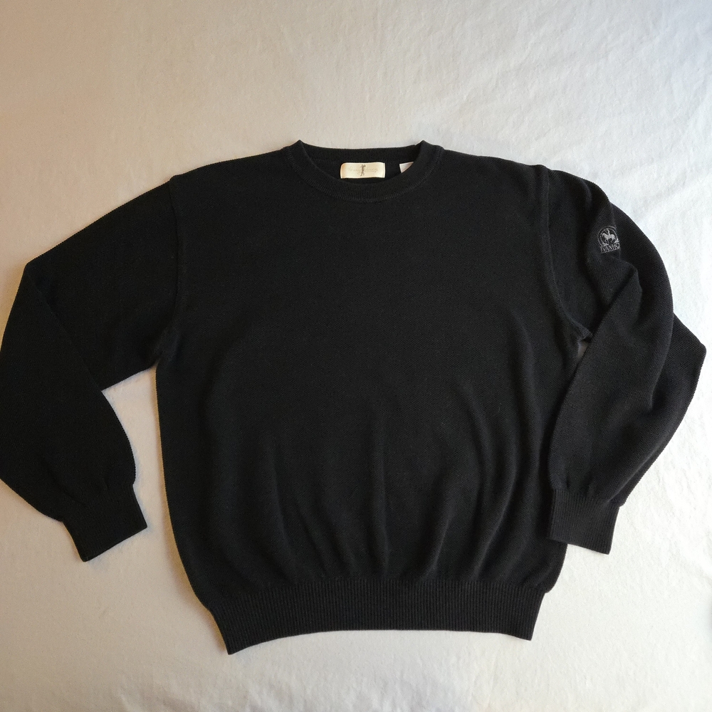 Henry Vardon Club Ivanhoe Vintage Golf Sweater Black Crewneck Sweater MI3
